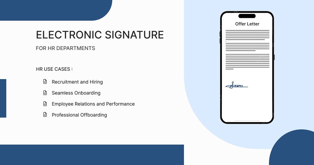 Electronic signature for HR Departments