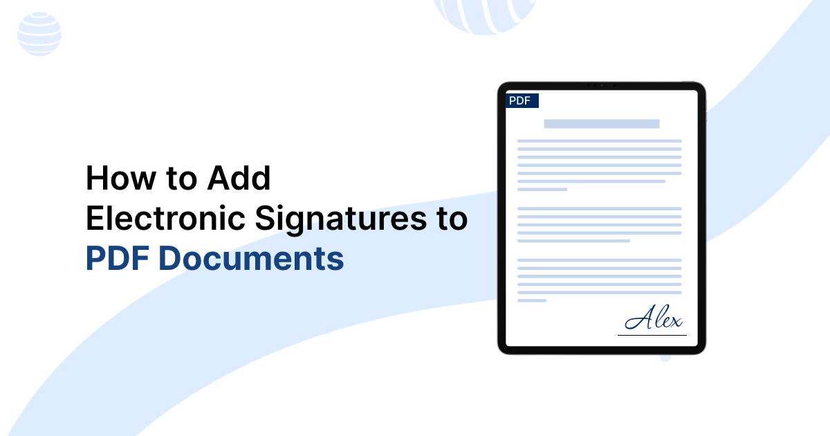 electronic signatures for PDF