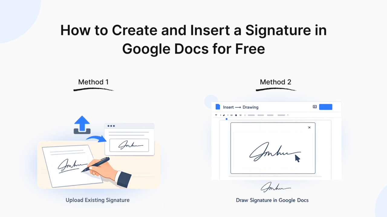 how to insert a signature in Google Docs