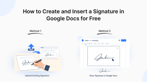 how to insert a signature in Google Docs