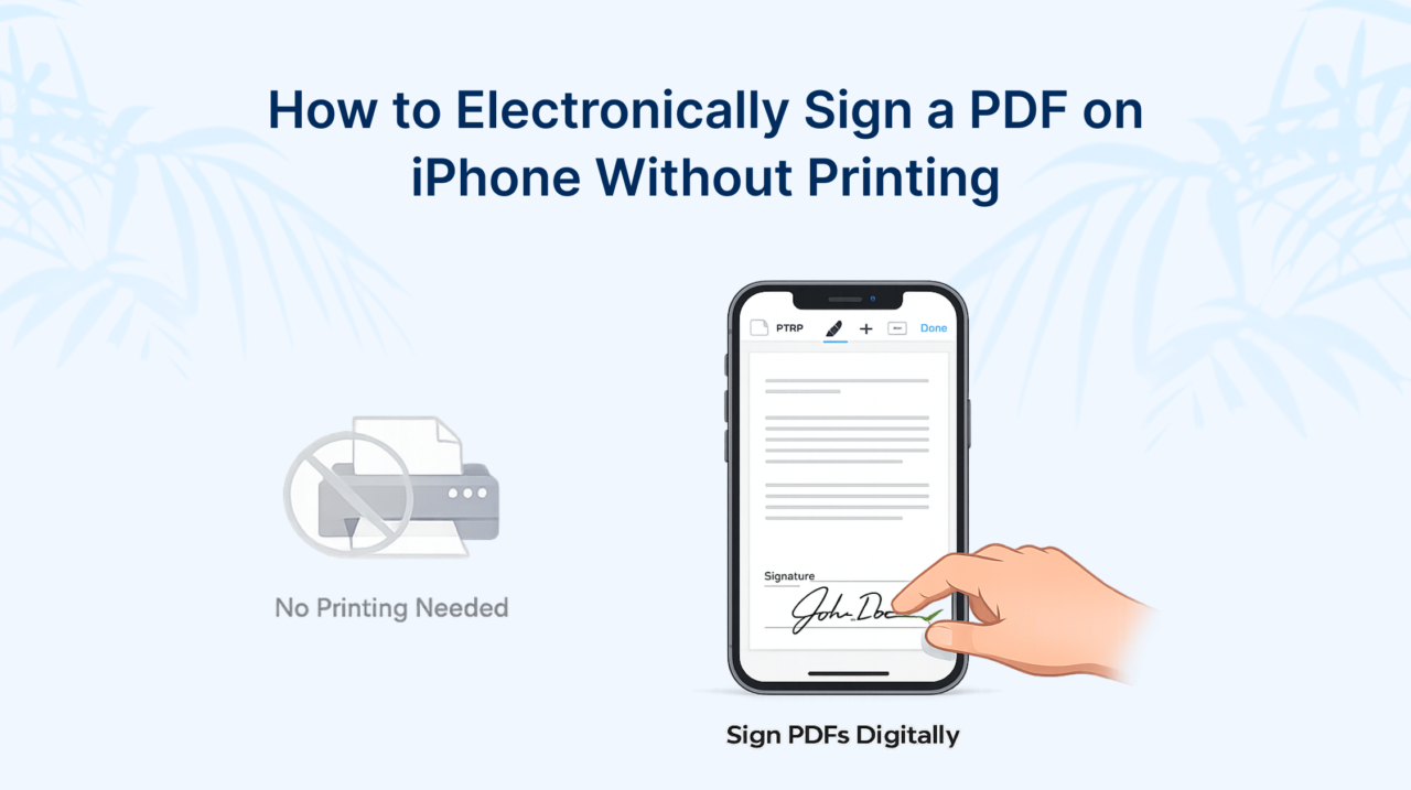 sign PDF on iPhone